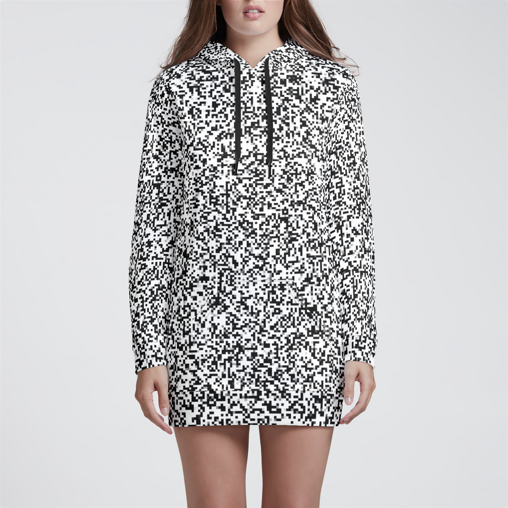 Pixel Noise A Womens Hoodie Dress