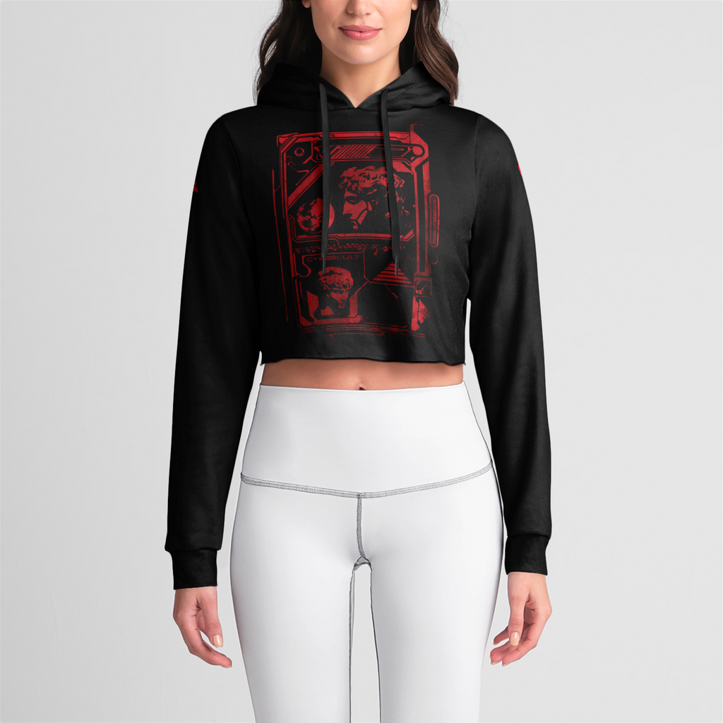 Post Human Womens Crop Hoodie