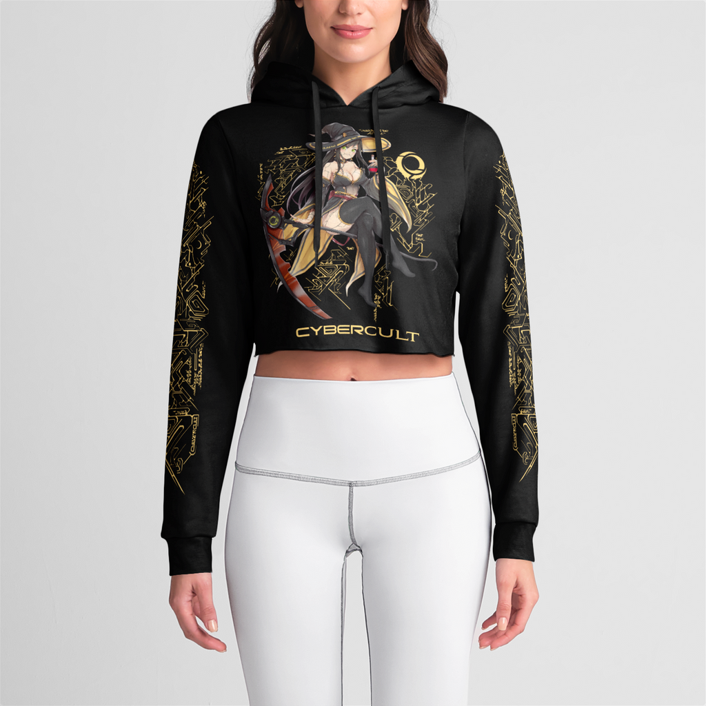 Cyber Witch Womens Crop Hoodie