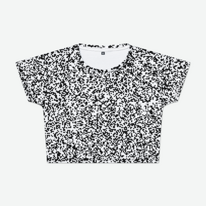 Pixel Noise A Womens Crop Tee