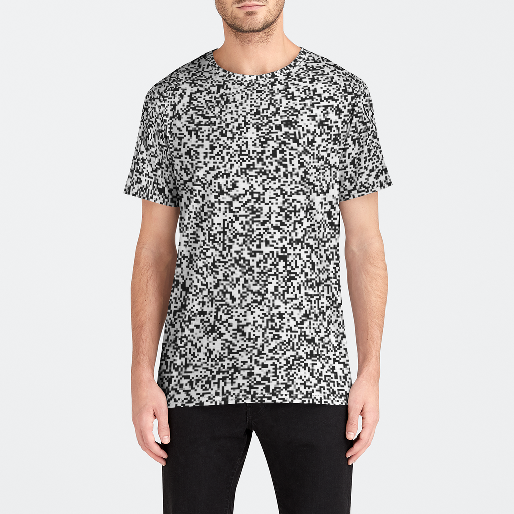 Pixel Noise A Mens Crew Tee