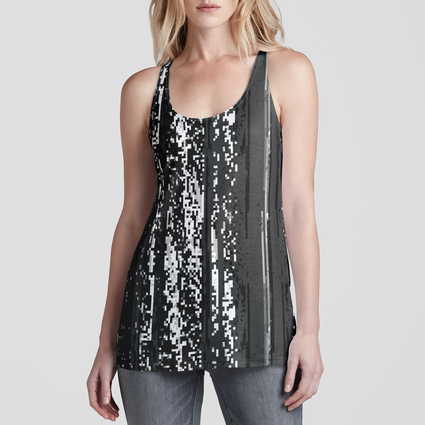 Pixel Fall Racerback Tank Top