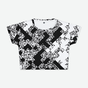 Pixel Noise B Womens Crop Tee