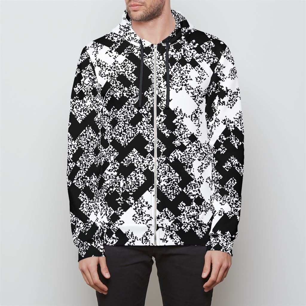 Pixel Noise B Unisex Zip Hoodie