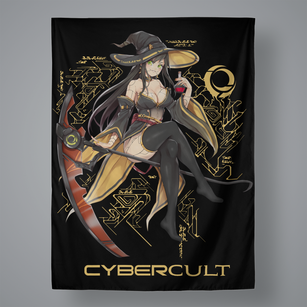 Cyber Witch Large Wall Tapestry 60x80