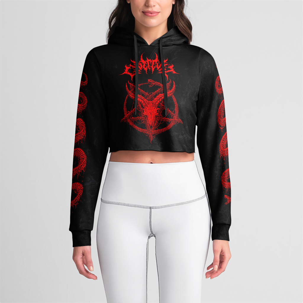 Necromancy Womens Crop Hoodie