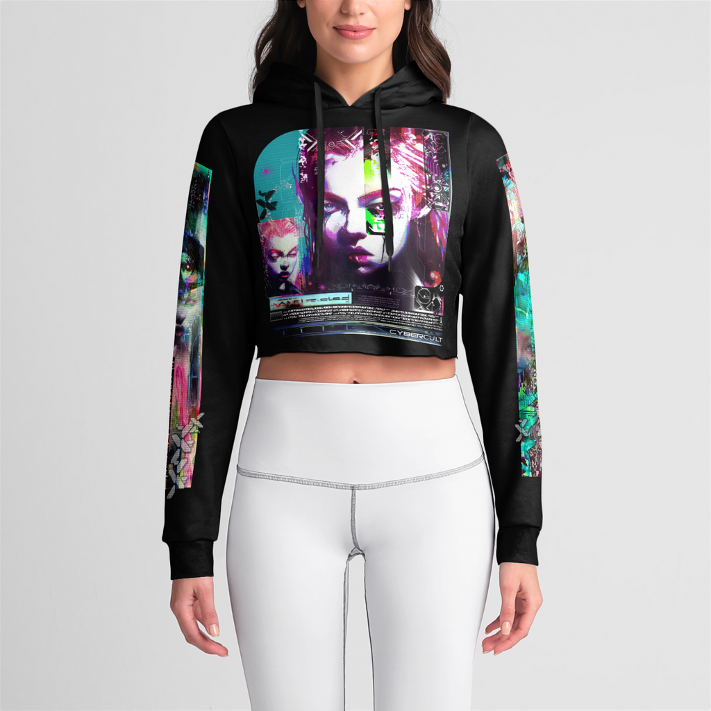 Artificial Dream Womens Crop Hoodie