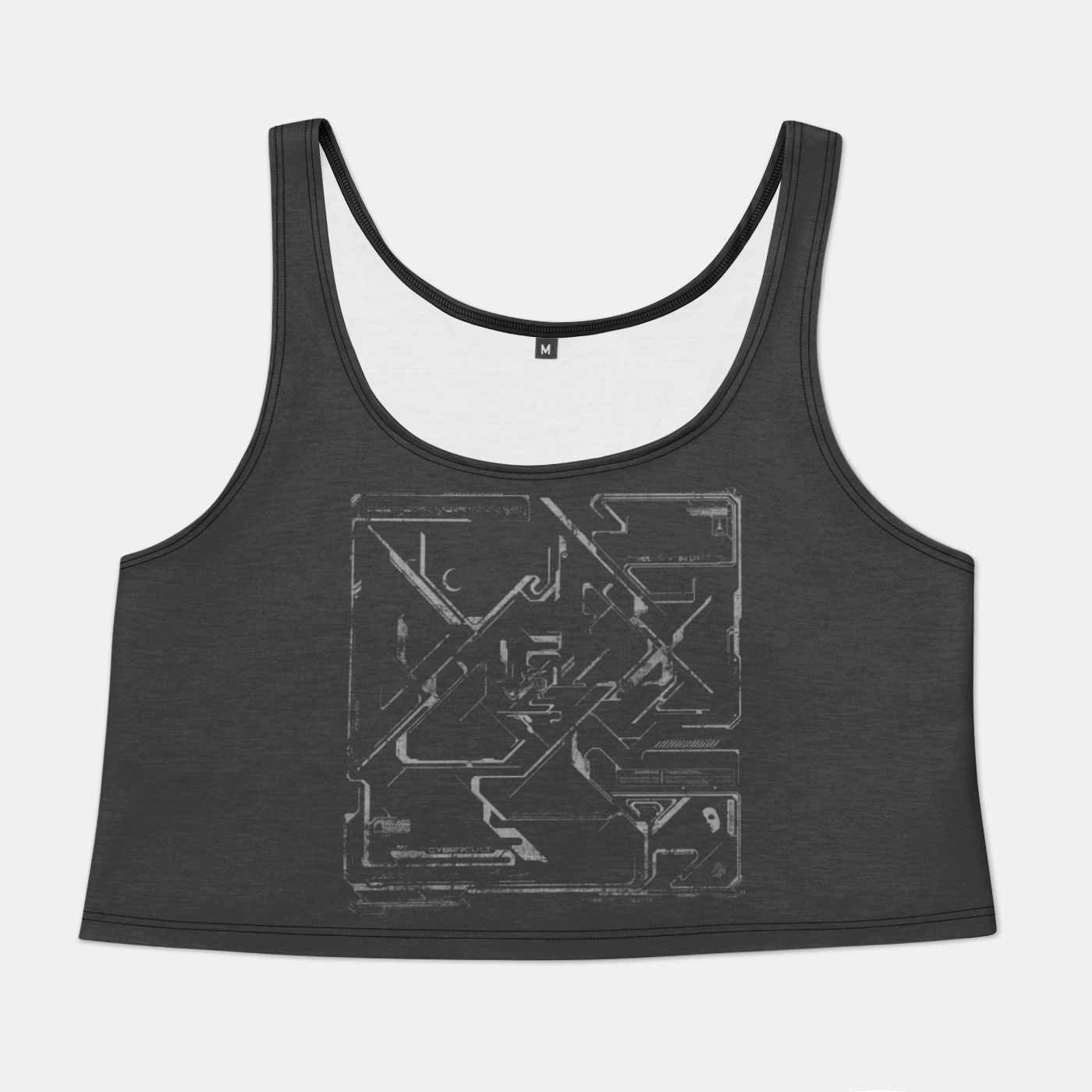 Into Gray Womens Crop Tank Top