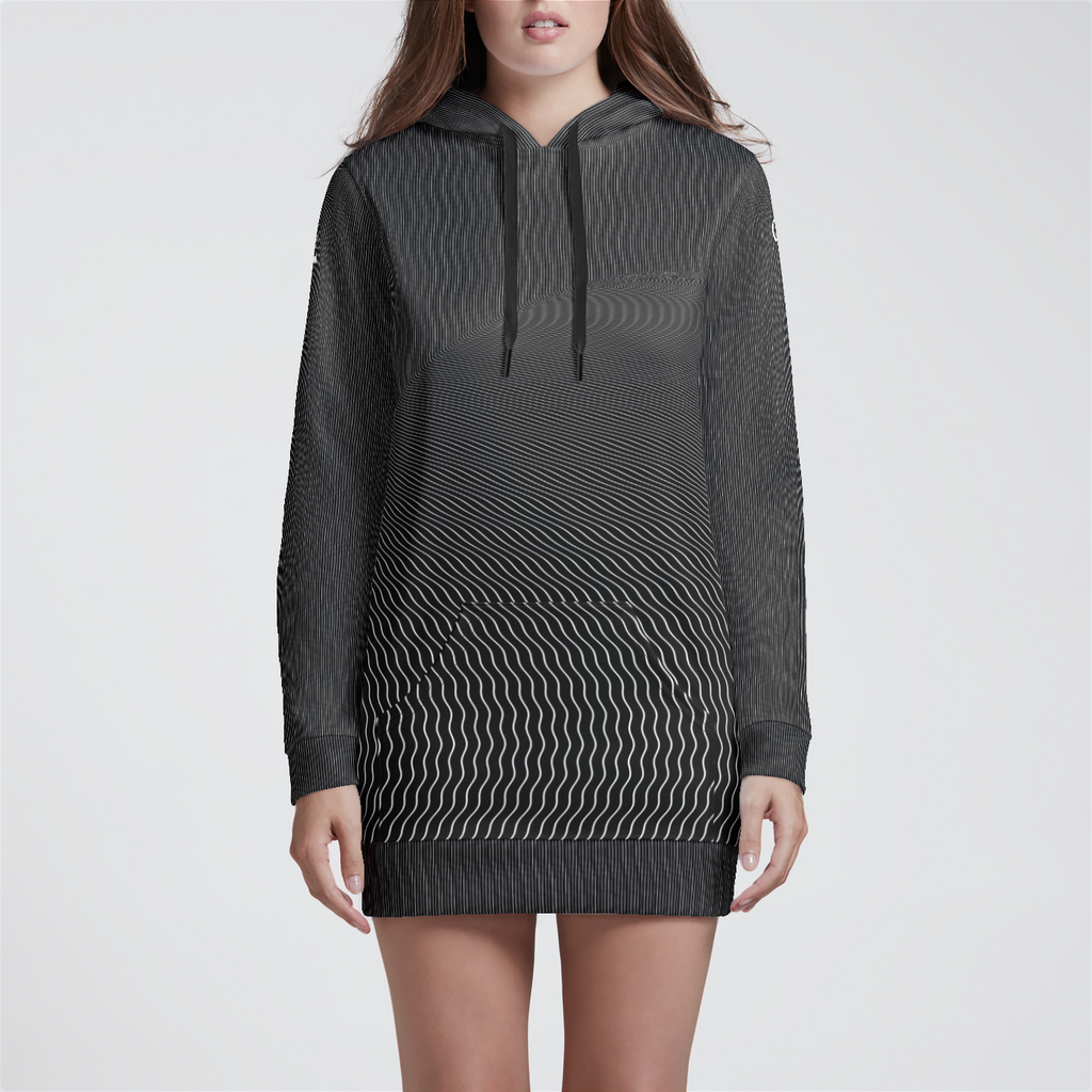 Moire Orb Womens Hoodie Dress