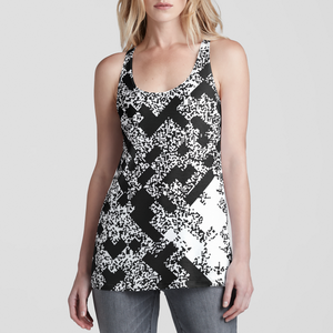 Pixel Noise B Racerback Tank Top