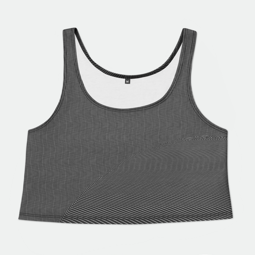 Moire Orb Womens Crop Tank Top