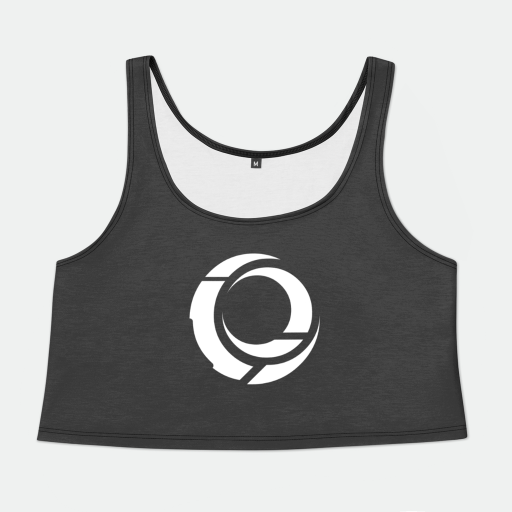 Nested Moon Sigil Womens Crop Tank Top