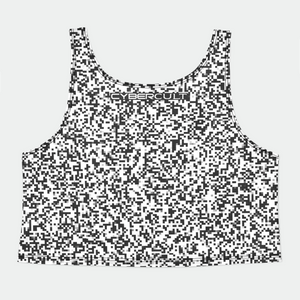 Pixel Noise A Womens Crop Tank Top