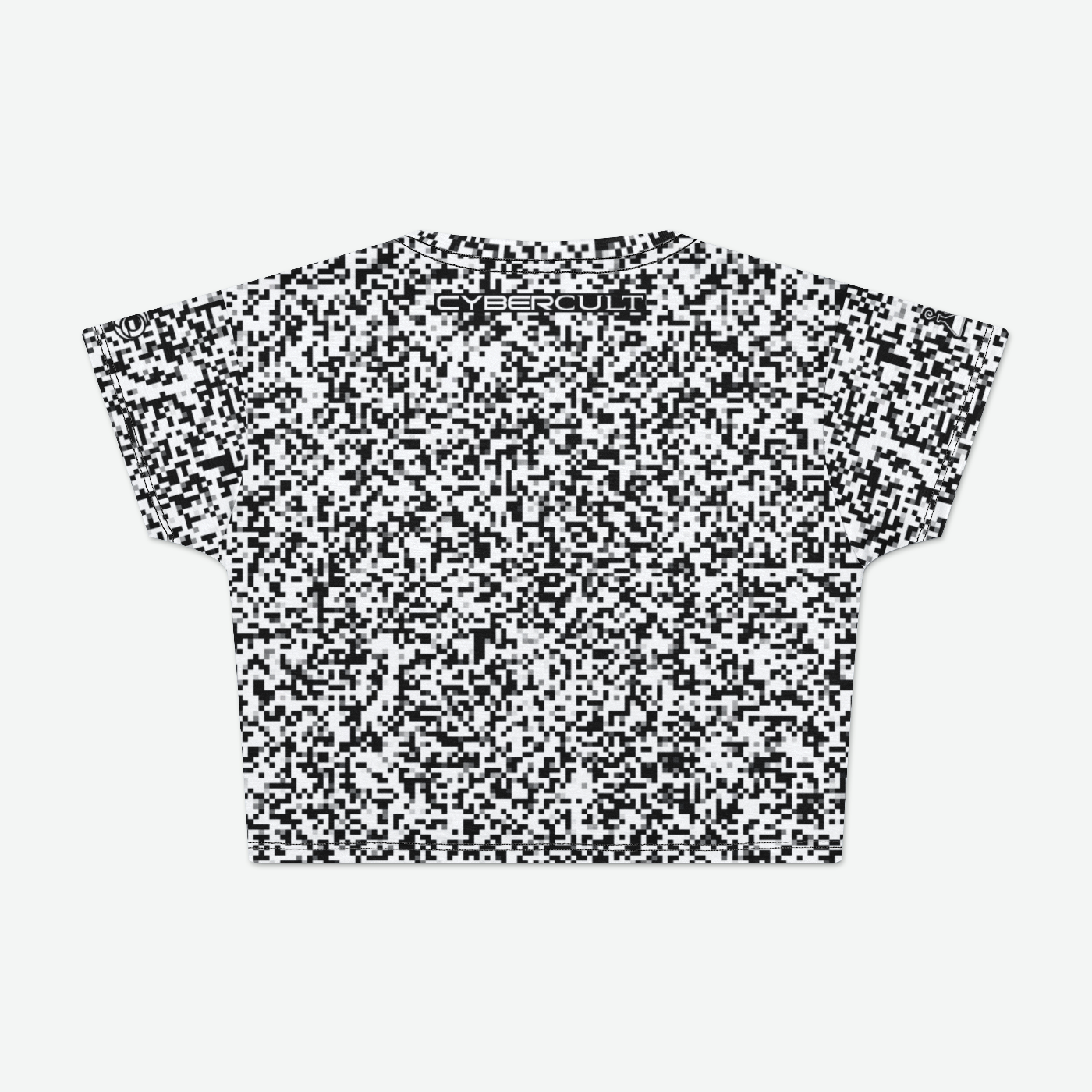 Pixel Noise A Womens Crop Tee