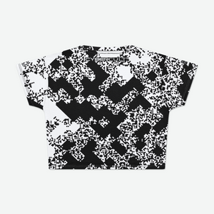 Pixel Noise B Womens Crop Tee