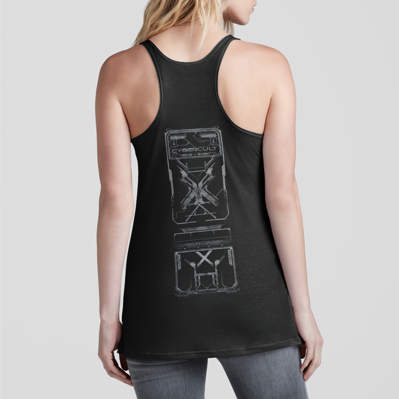 Into Gray Racerback Tank Top