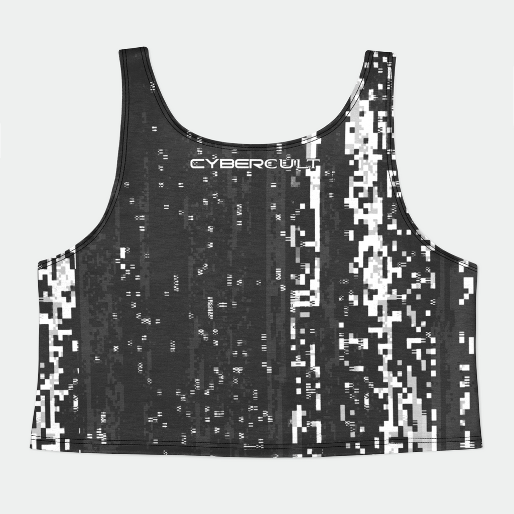 Pixel Fall Womens Crop Tank Top