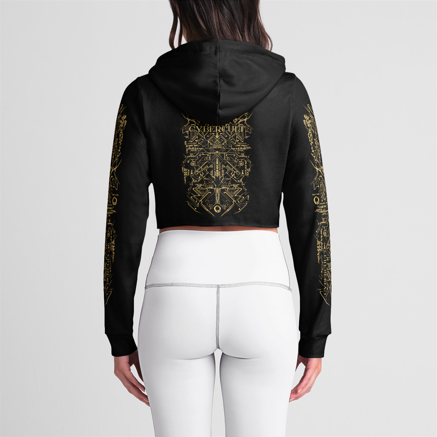 Cyber Witch Womens Crop Hoodie