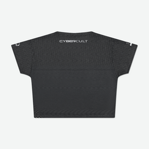 Moire Orb Womens Crop Tee