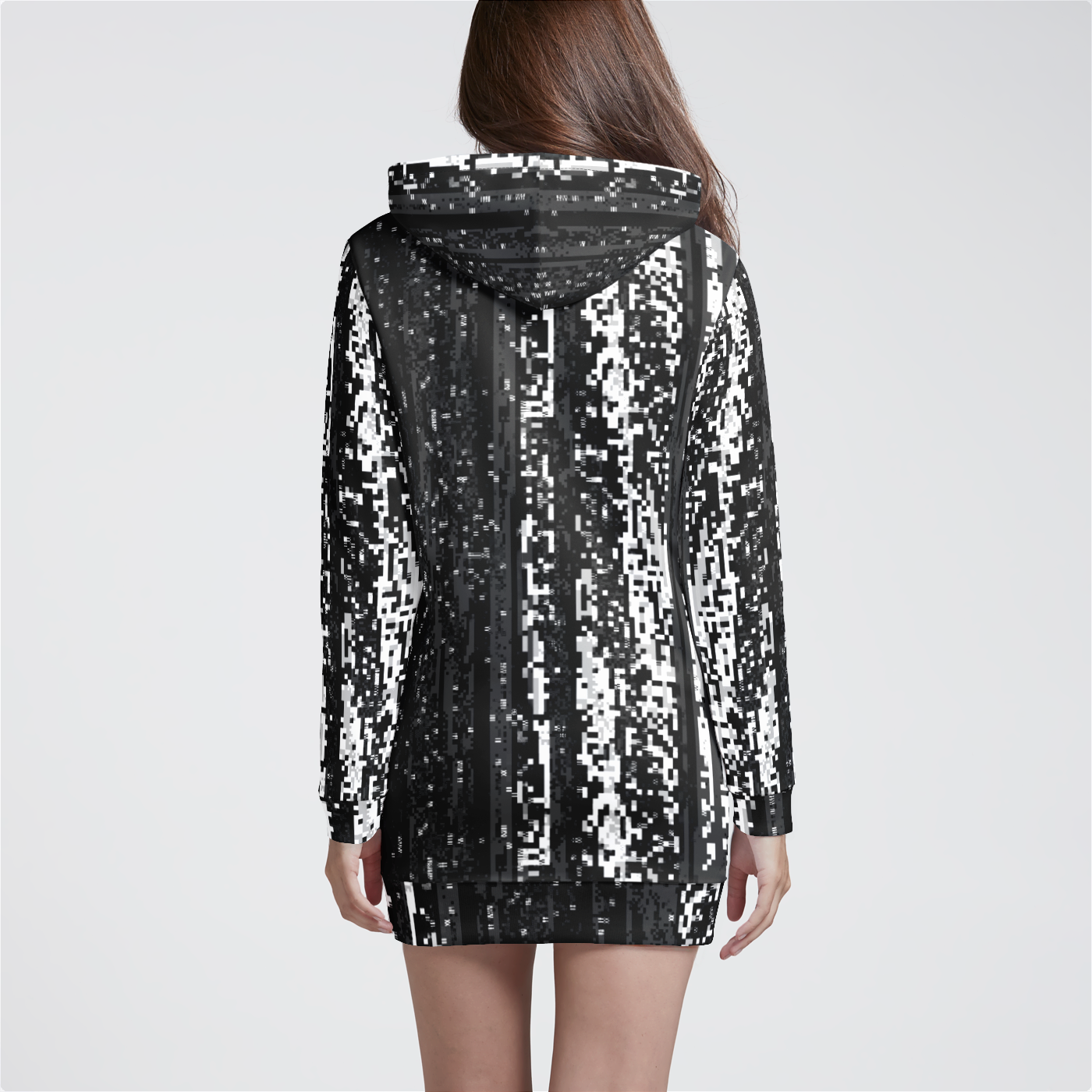 Pixel Fall Womens Hoodie Dress