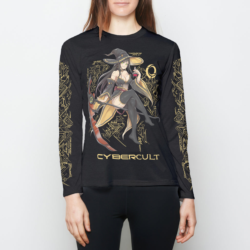 Cyber Witch Womens Long Sleeve Sports Tee