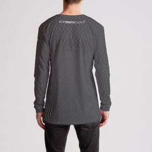 Moire Orb Mens Long Sleeve Tee