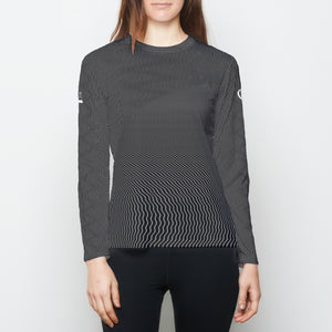 Moire Orb Womens Long Sleeve Sports Tee