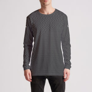 Moire Orb Mens Long Sleeve Tee