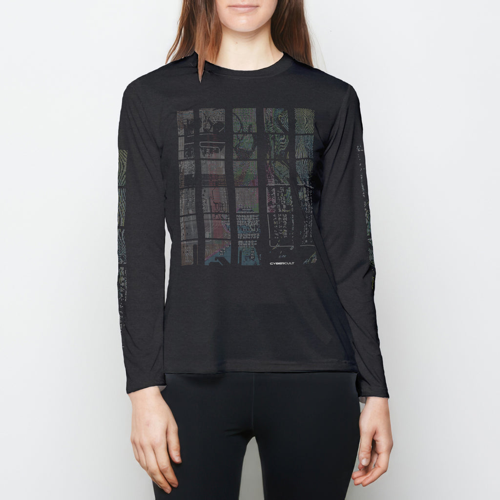 Particle Womens Long Sleeve Sports Tee