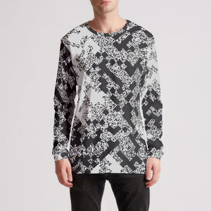 Pixel Noise B Mens Long Sleeve Tee